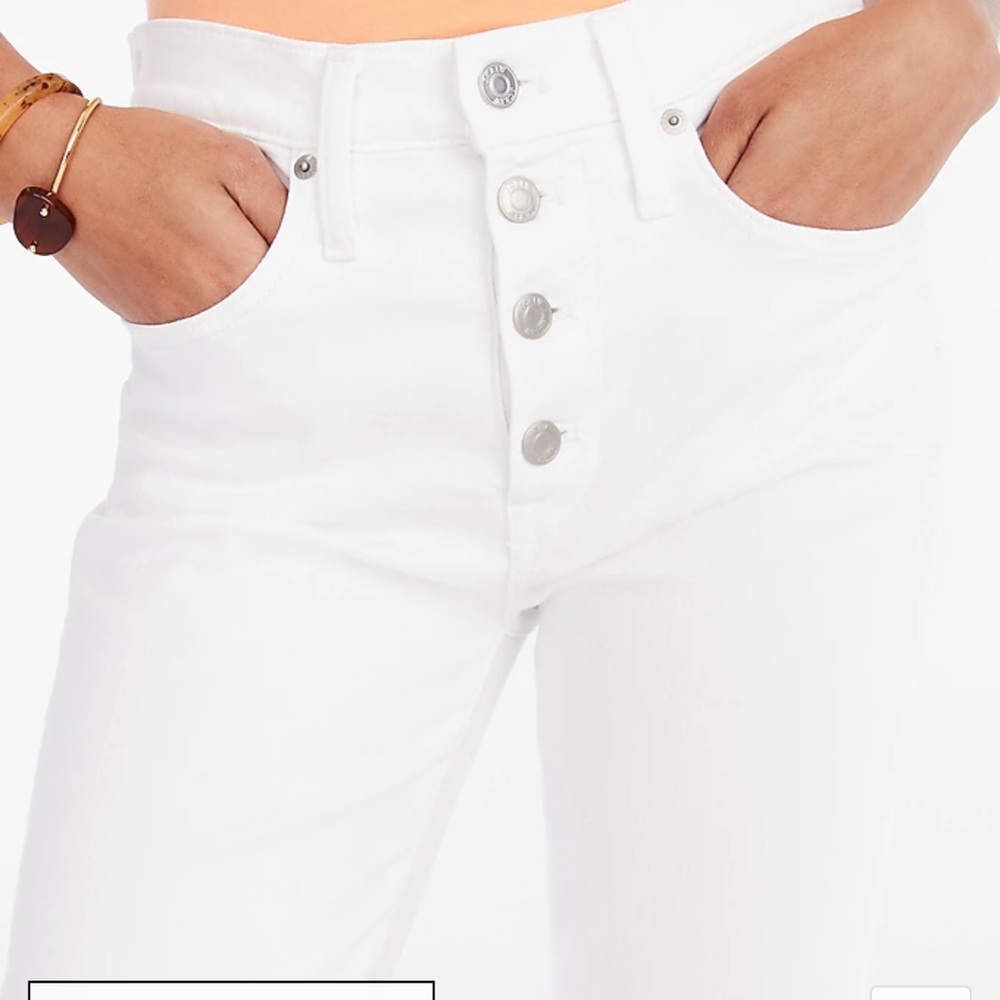 J crew high rise vintage straight with button fly